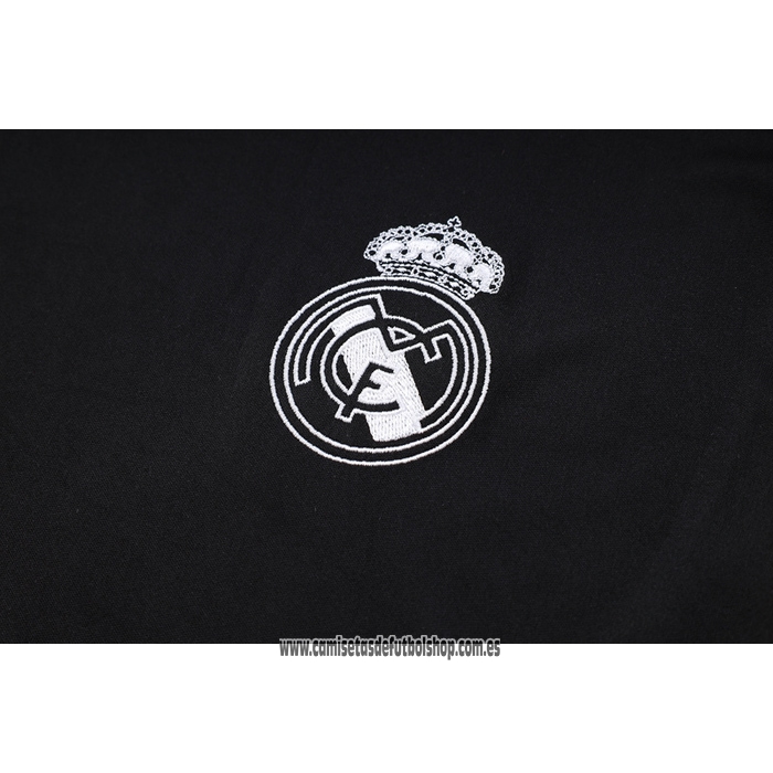 Chandal del Real Madrid 23-24 Manga Corta Negro - Pantalon Corto
